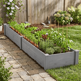 Over Ground Raised Garden Bed 96x28x10'', Large Long Planter Box for Outdoor, Tool-Free Assembly (Color: as Pic)