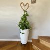 Set of 2 Faux Rattan Tall Planters Outdoor Indoor Large Planters with Water Level Monitor Inner Bucket, Automatic Watering