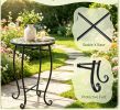 Floral Clover Blooming Lotus Bright Sunflower Mosaic 14" Patio Accent Coffee End Table - Outdoor Decorative Side Table